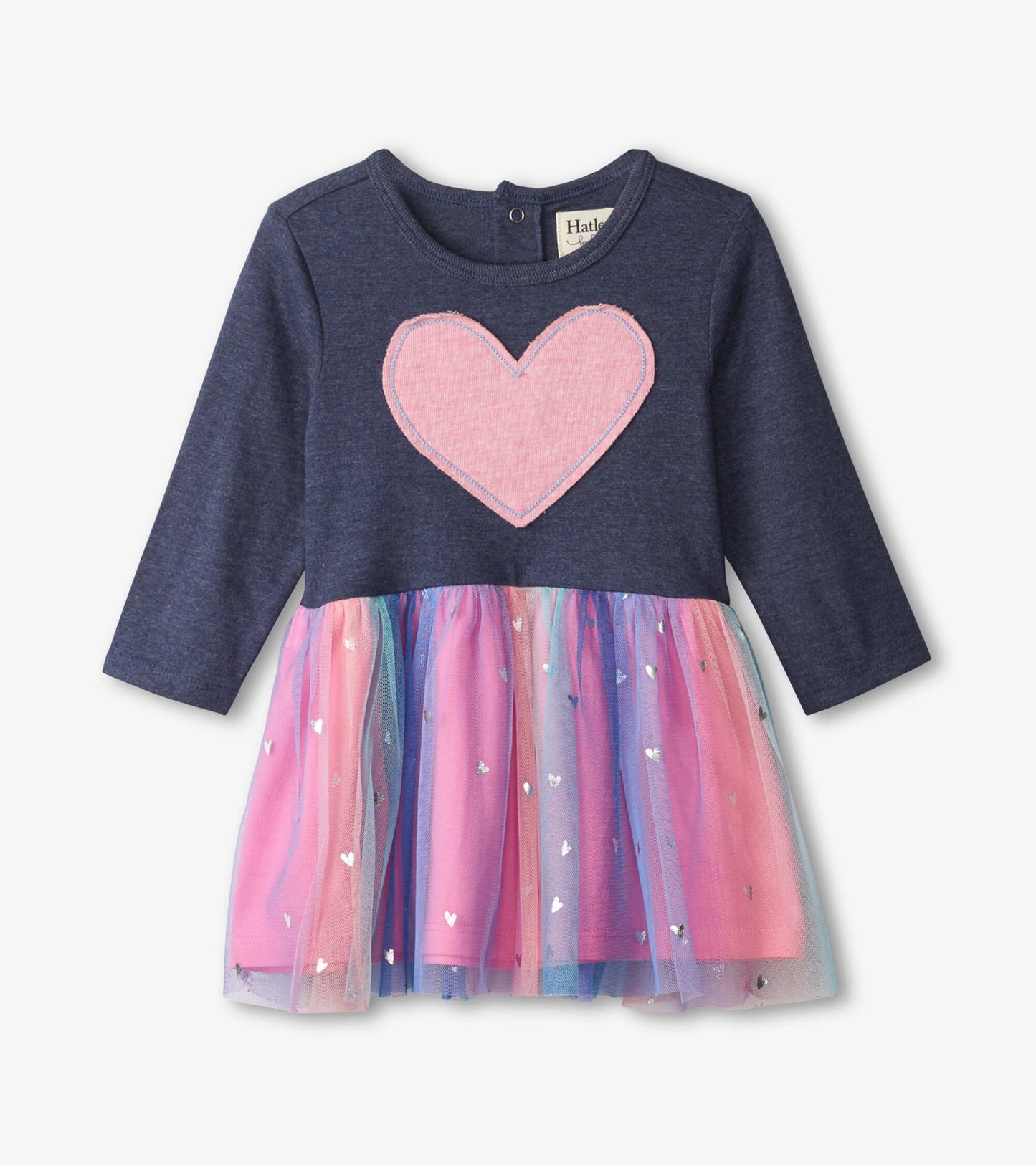 Twinkle Hearts Mix Media Dress  - Doodlebug's Children's Boutique