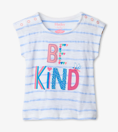 Be Kind Snap Shoulder Tee  - Doodlebug's Children's Boutique