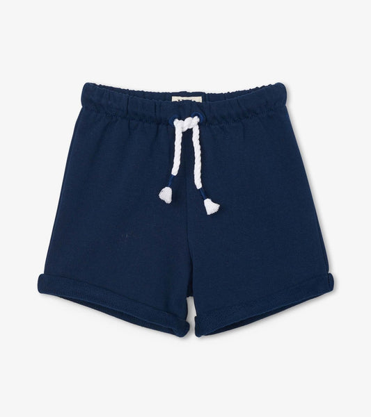 Navy French Terry Shorts  - Doodlebug's Children's Boutique