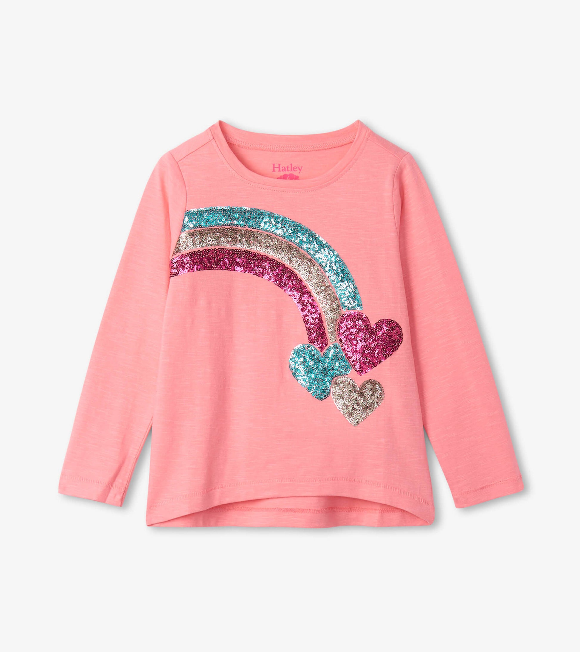 Sequin Rainbow Long Sleeve Tee  - Doodlebug's Children's Boutique