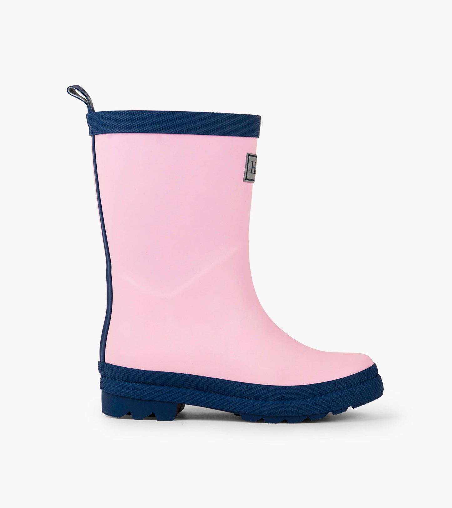 Matte Rain Boots in Pink and Navy  - Doodlebug's Children's Boutique