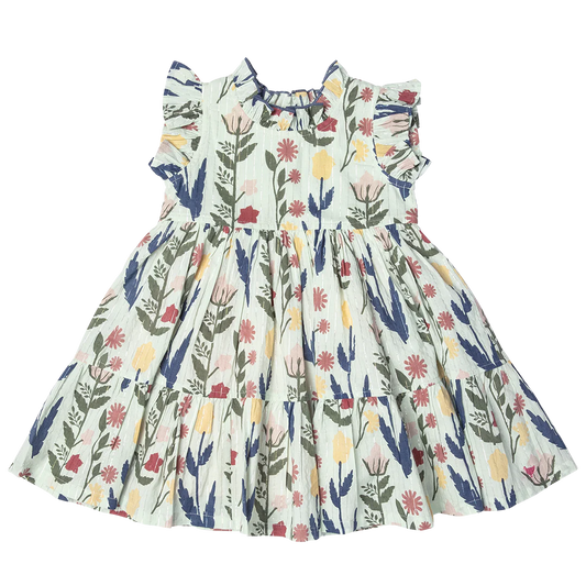 Jennifer Dress in Paper Floral  - Doodlebug's Children's Boutique