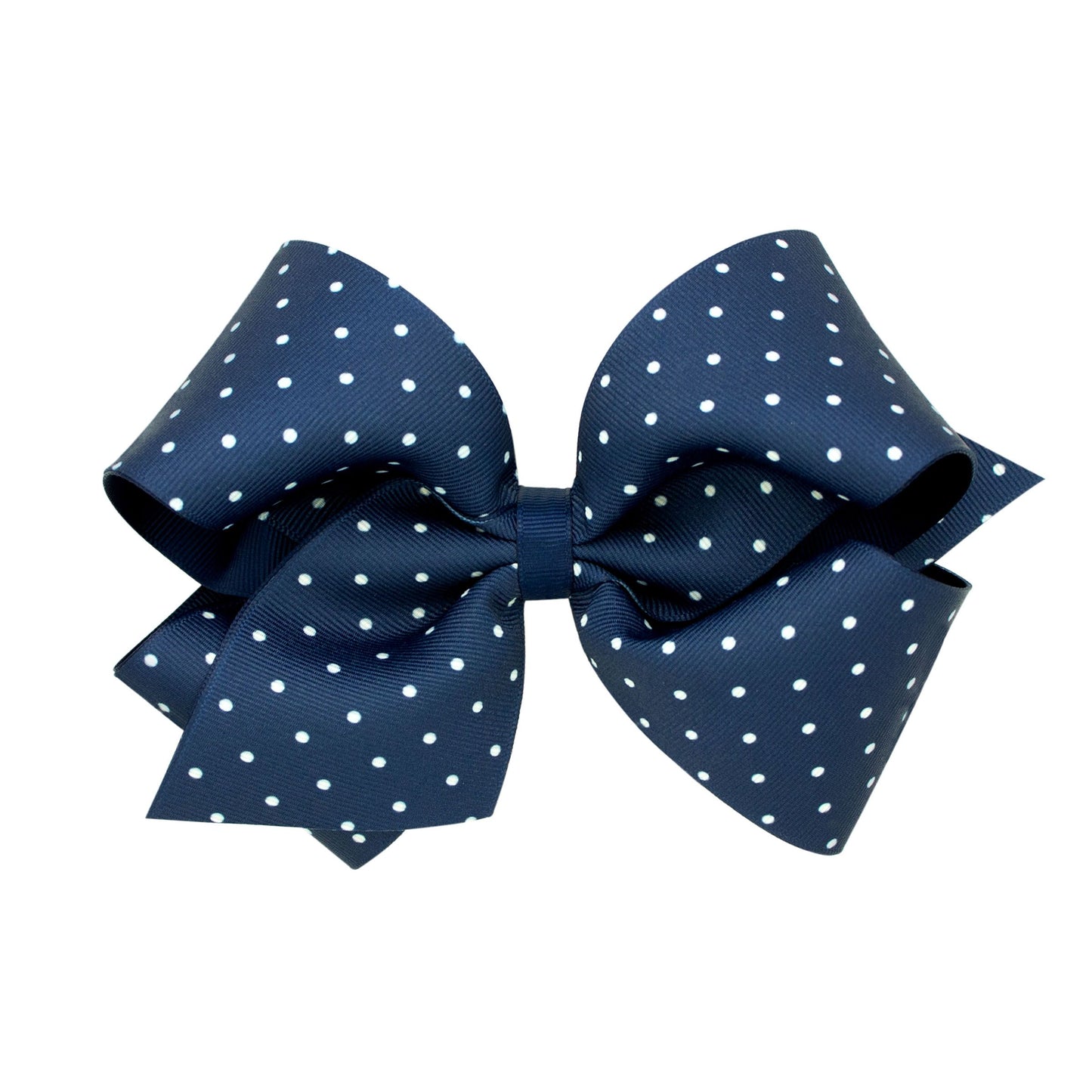 Navy Tiny Dot King Bow  - Doodlebug's Children's Boutique