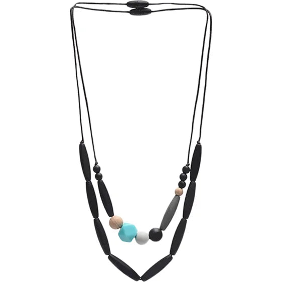 Metropolitan Teething Necklace in Black  - Doodlebug's Children's Boutique