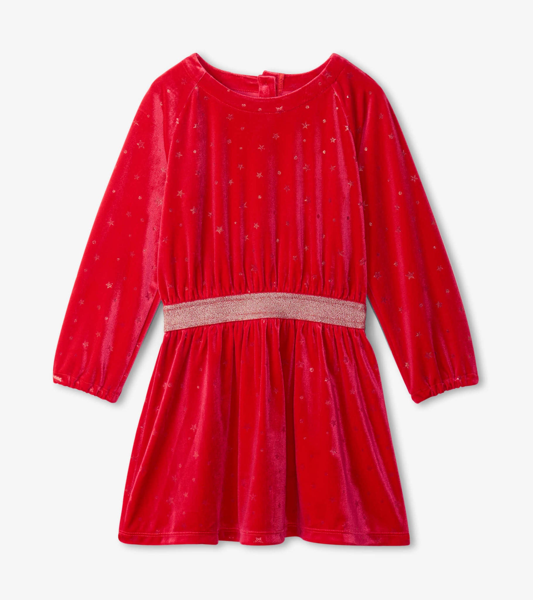 Holiday Stars Crushed Velour Dress  - Doodlebug's Children's Boutique