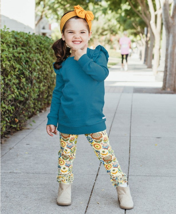Sweatshirt Tunic in Ethereal Blue  - Doodlebug's Children's Boutique