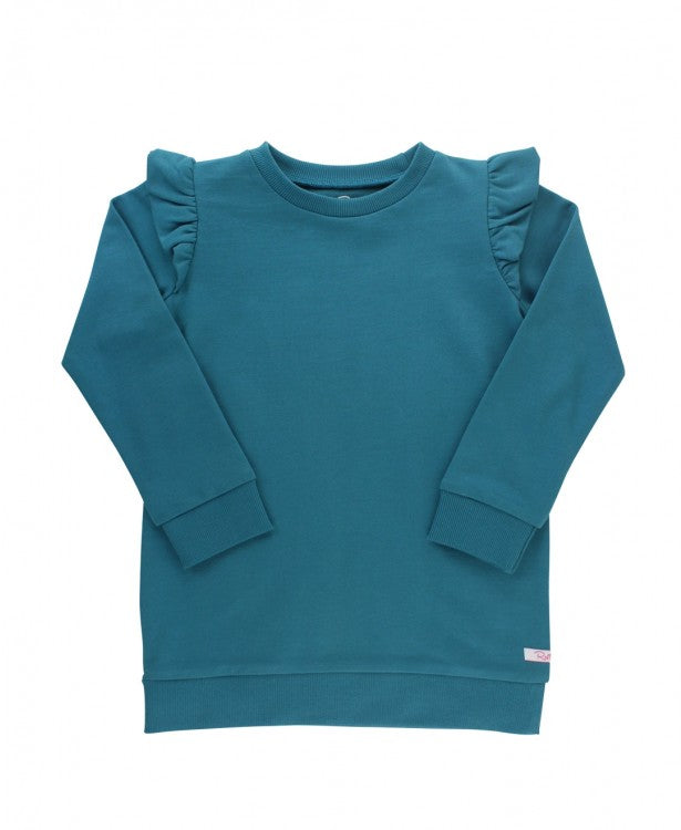 Sweatshirt Tunic in Ethereal Blue  - Doodlebug's Children's Boutique
