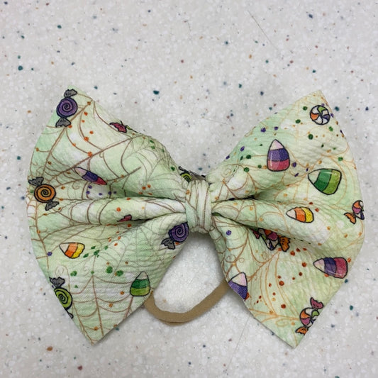 Halloween Candy Bow on Nylon  - Doodlebug's Children's Boutique
