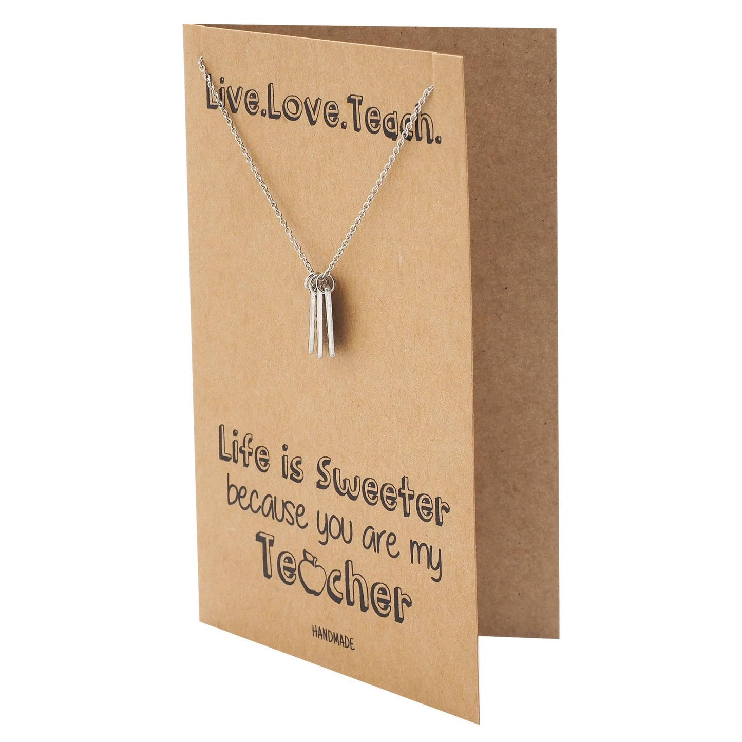 Live Love Teach Necklace  - Doodlebug's Children's Boutique