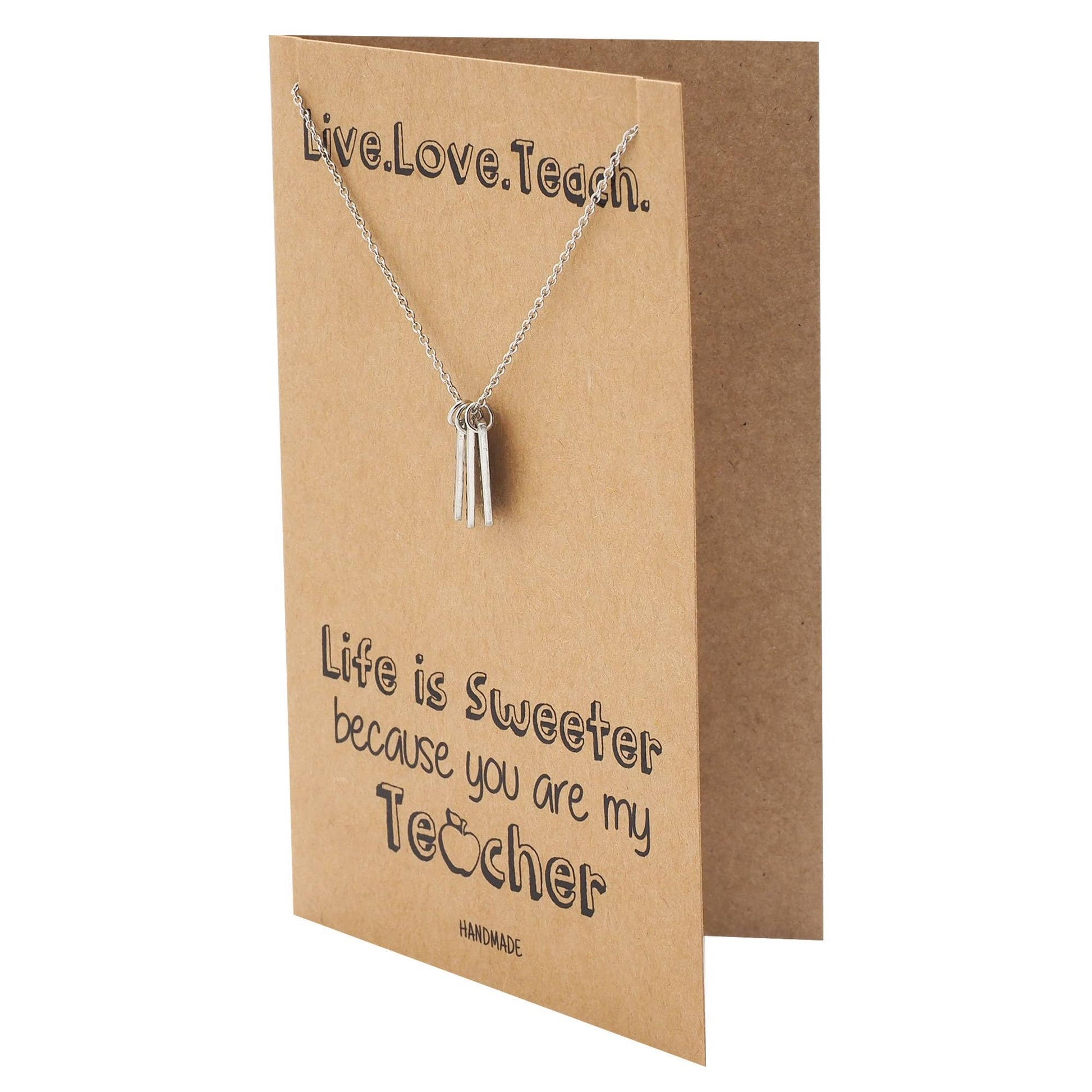 Live Love Teach Necklace  - Doodlebug's Children's Boutique