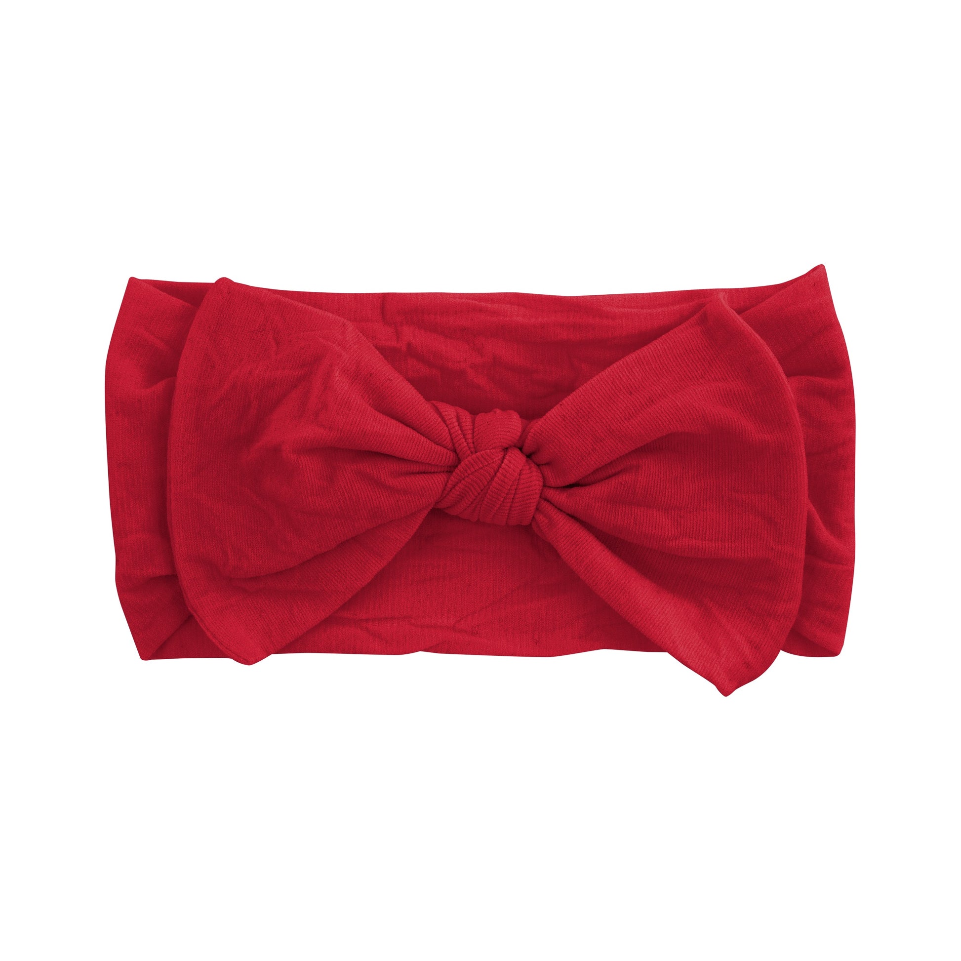 Red Nylon Bow Headband Red / 6-24 months - Doodlebug's Children's Boutique
