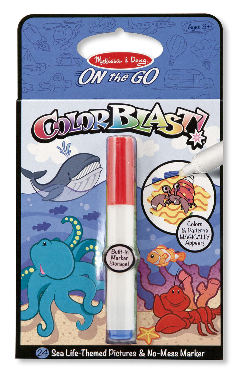 Color Blast Sea Life No Mess Coloring Pad  - Doodlebug's Children's Boutique