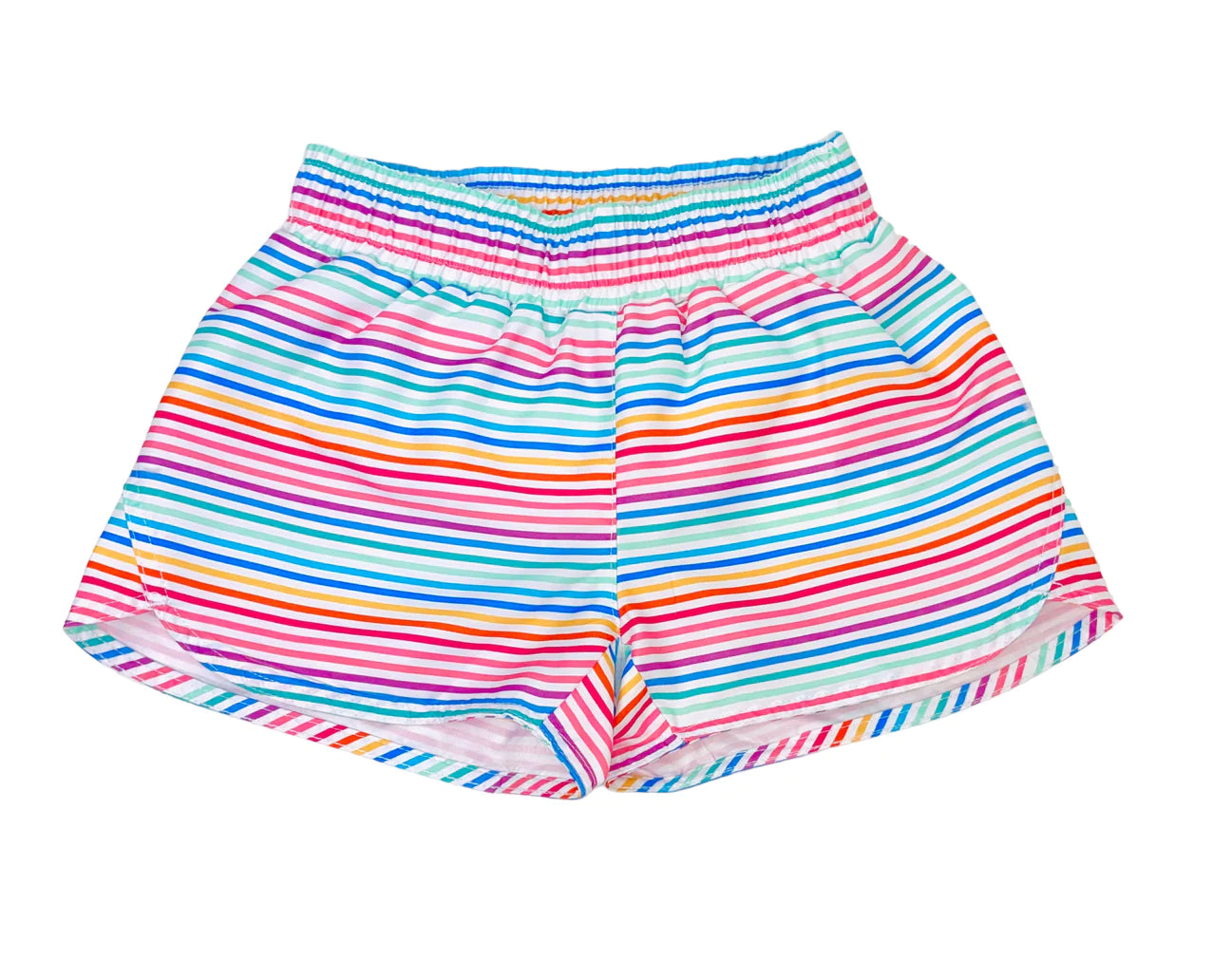 Rainbow Stripe Shorts  - Doodlebug's Children's Boutique