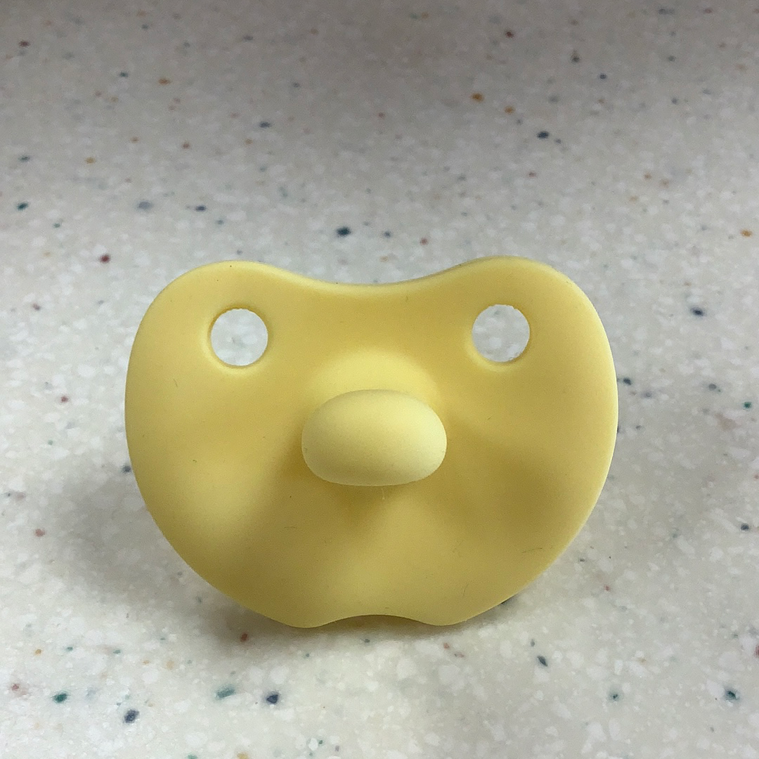 Flat Sili Soother in Butter Yellow  - Doodlebug's Children's Boutique