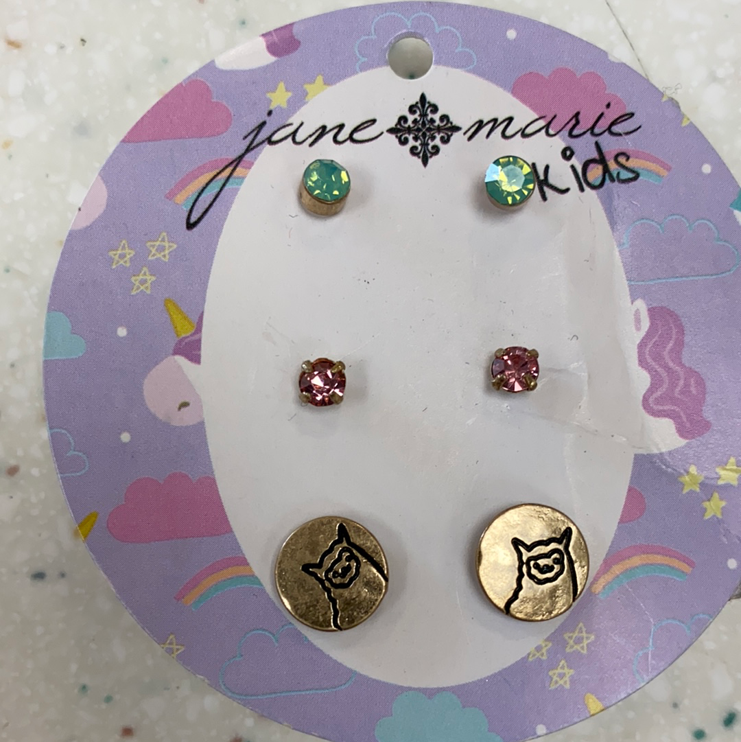 Bright Llama Earring Set  - Doodlebug's Children's Boutique