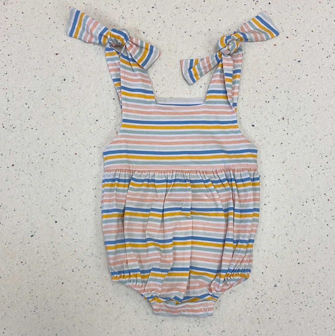 Multi Stripe Shoulder Tie Bubble  - Doodlebug's Children's Boutique