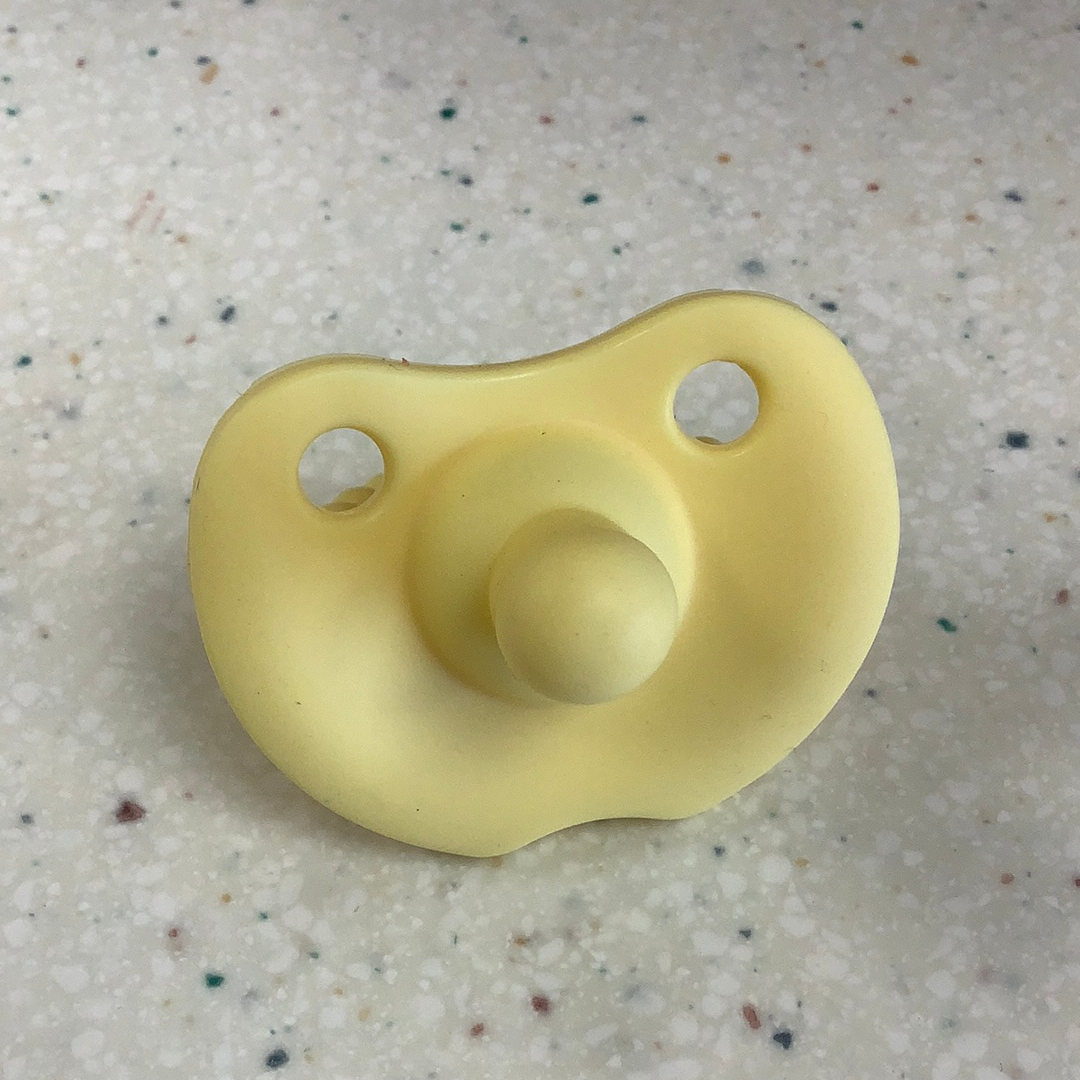 Round Sili Soother in Butter Yellow  - Doodlebug's Children's Boutique