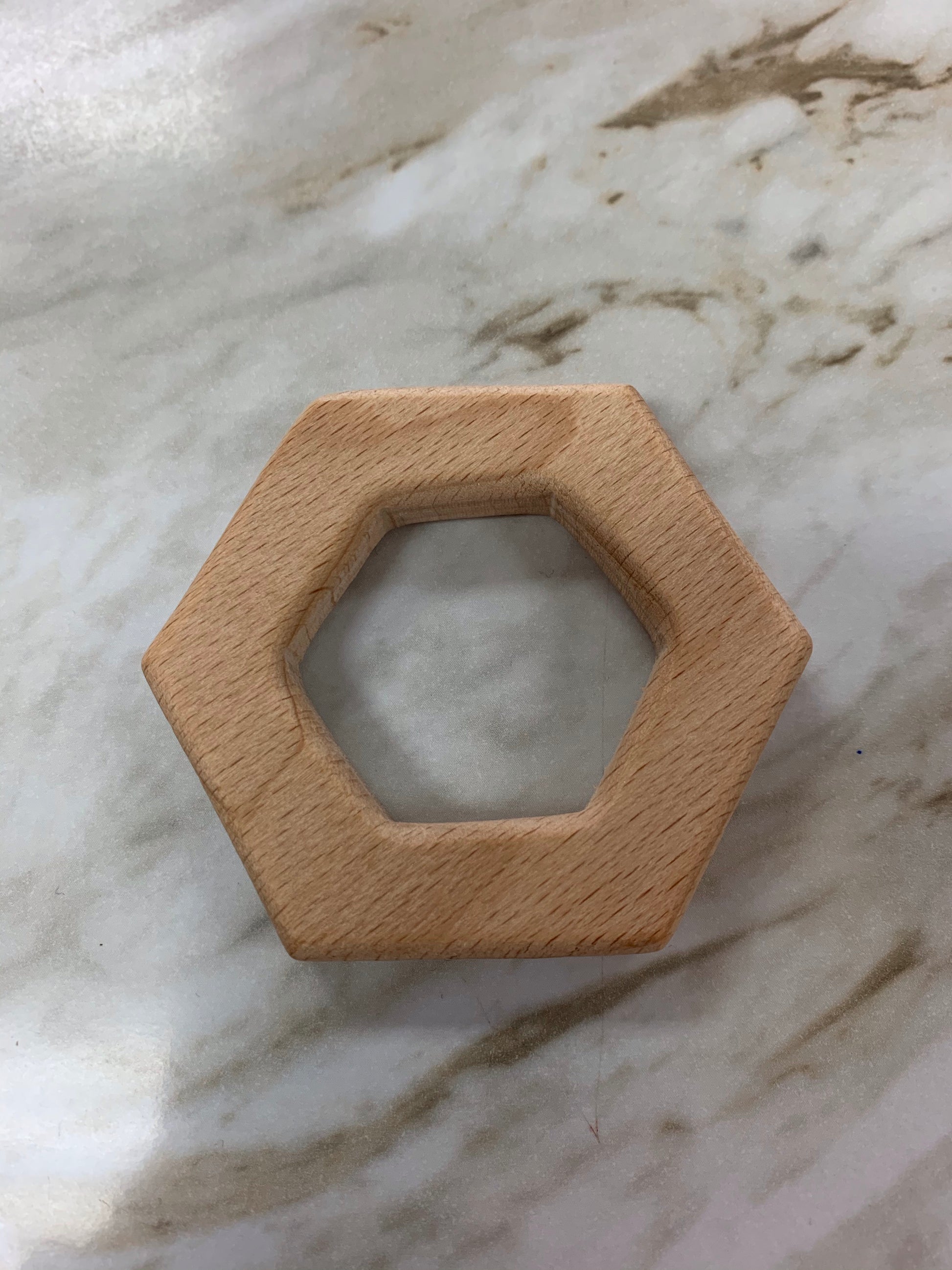 Wooden Teether Hexagon - Doodlebug's Children's Boutique