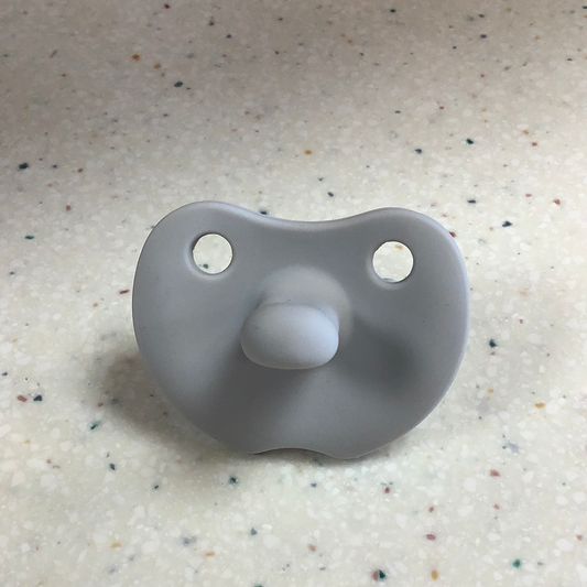 Flat Sili Soother in Light Gray  - Doodlebug's Children's Boutique