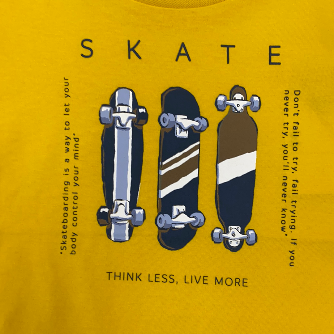 Yellow Skate Tee  - Doodlebug's Children's Boutique