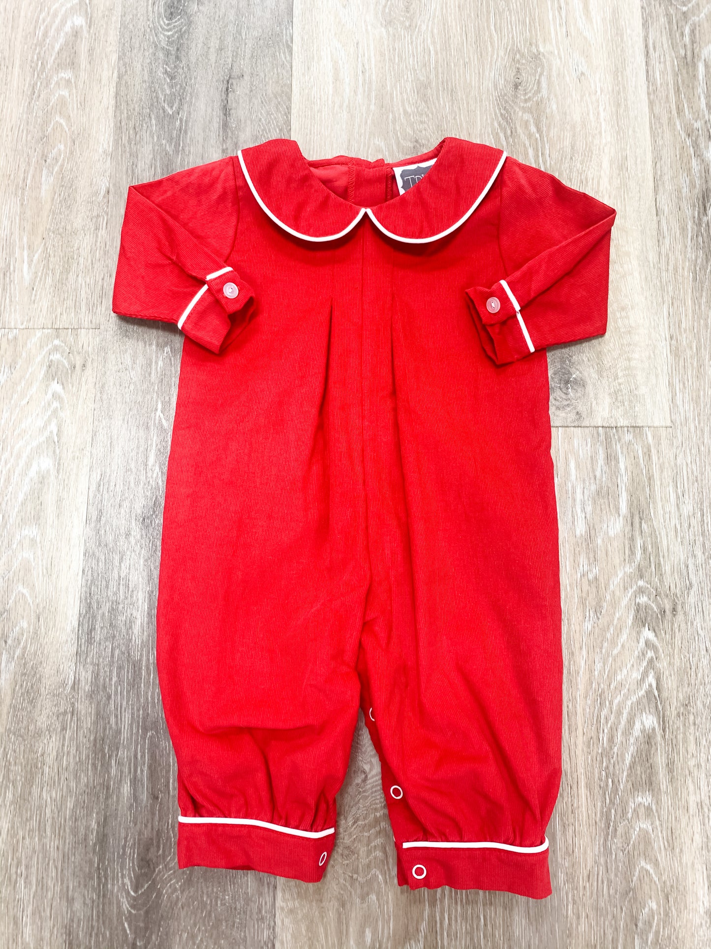 Red Cord Pleated Bubble  - Doodlebug's Children's Boutique
