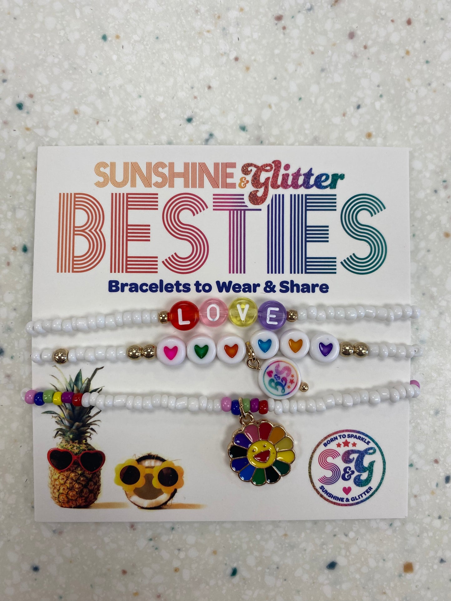 Besties Bracelets Set Love - Doodlebug's Children's Boutique