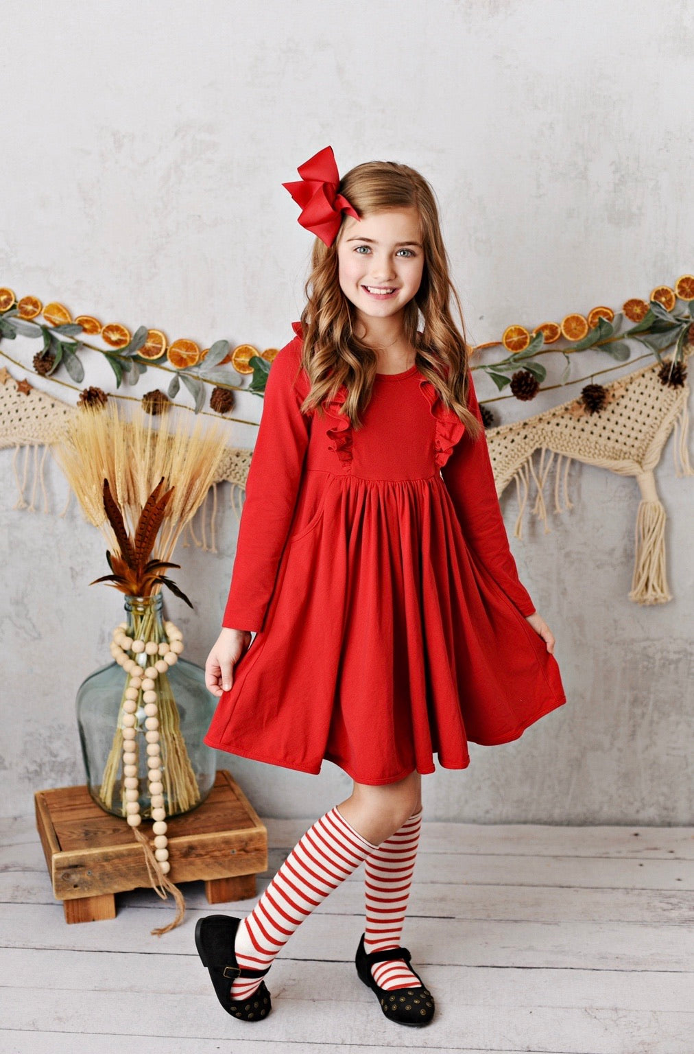 Red Bella Essentials Pocket Dress  - Doodlebug's Children's Boutique