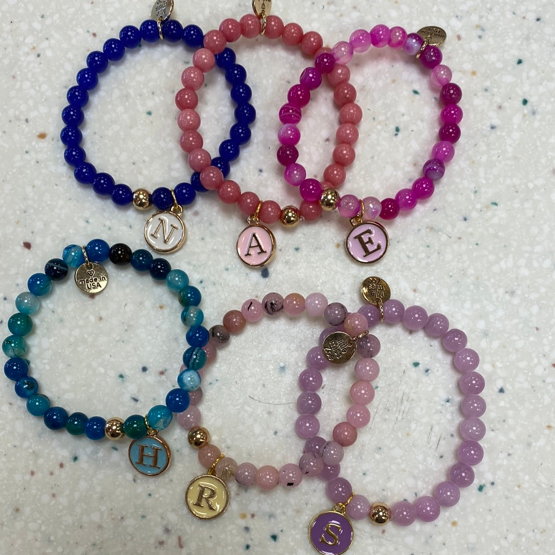 Initial Stretch Bracelet  - Doodlebug's Children's Boutique