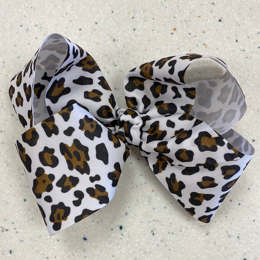 Leopard Bow  - Doodlebug's Children's Boutique