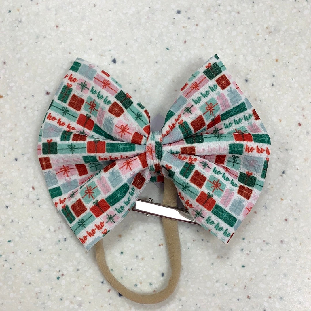 Christmas Gifts Bow on Nylon  - Doodlebug's Children's Boutique