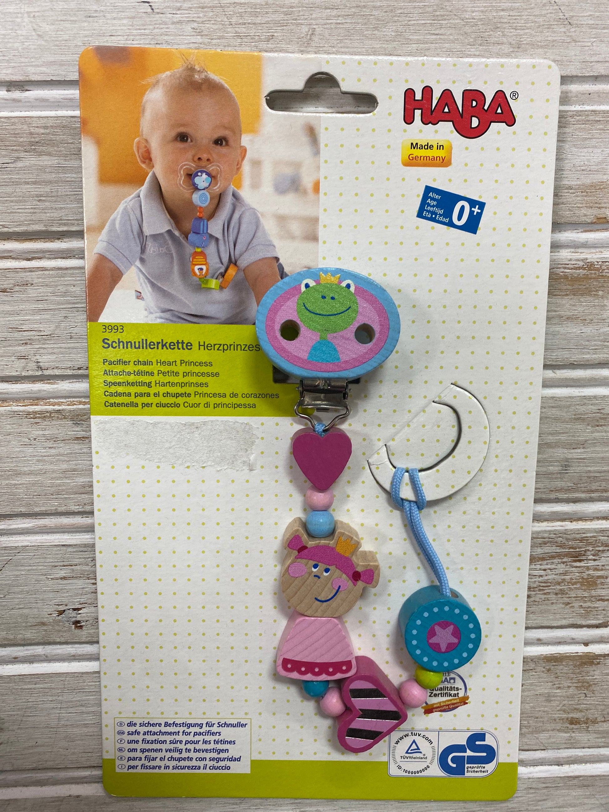 Heart Princess Pacifier Chain  - Doodlebug's Children's Boutique