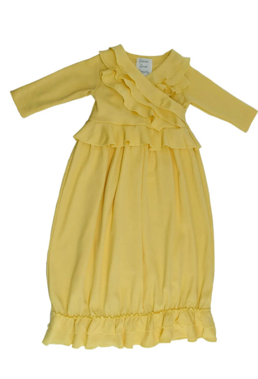 Jenna Gown in Butter  - Doodlebug's Children's Boutique