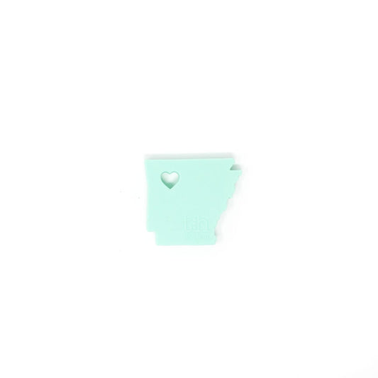 Arkansas Silicone Teether in Mint  - Doodlebug's Children's Boutique