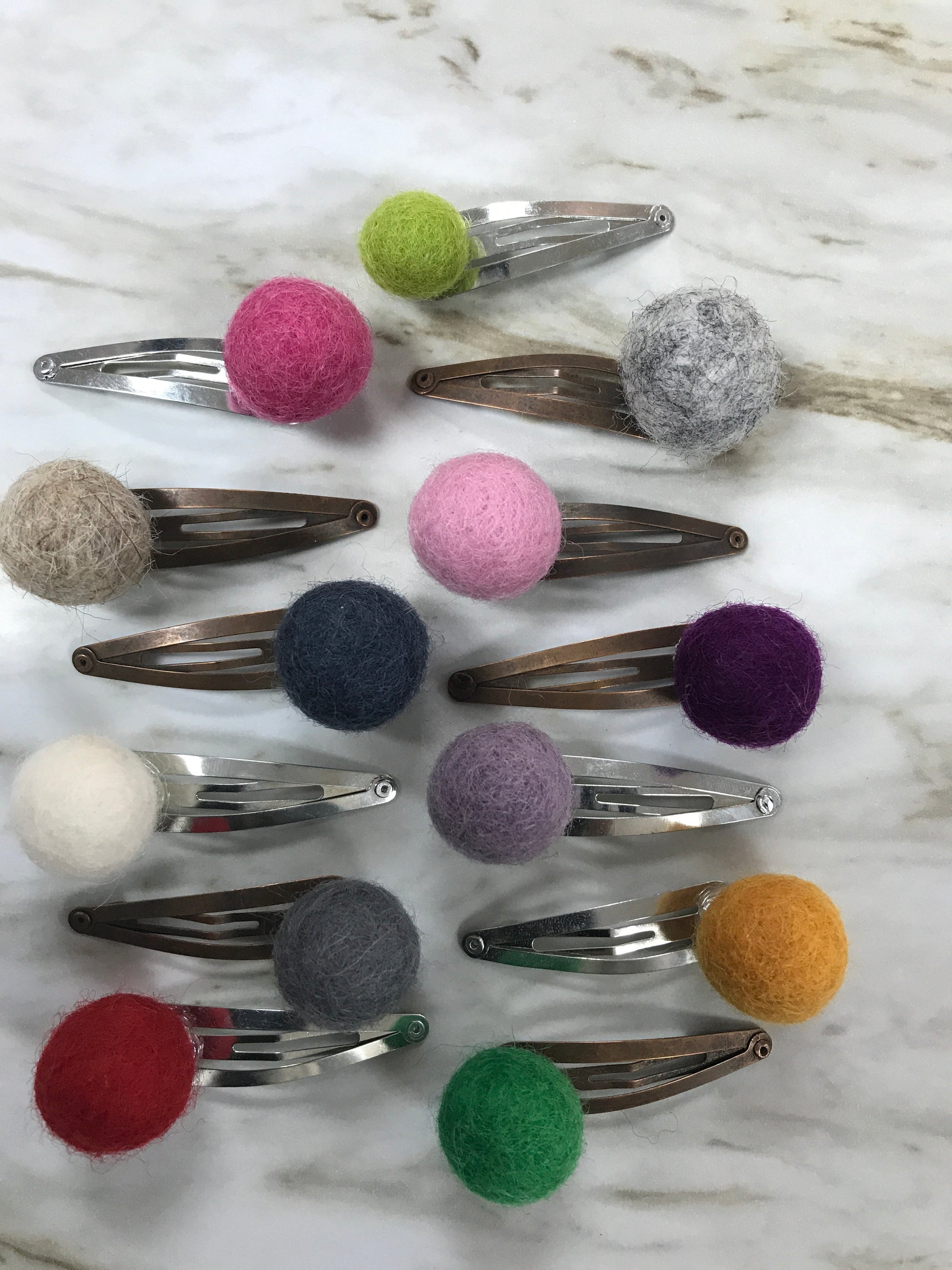Molly Hayes & Co. Pom Pom Hair Clip  - Doodlebug's Children's Boutique