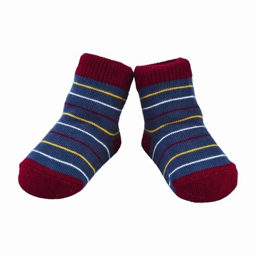 Navy Stripe Socks  - Doodlebug's Children's Boutique