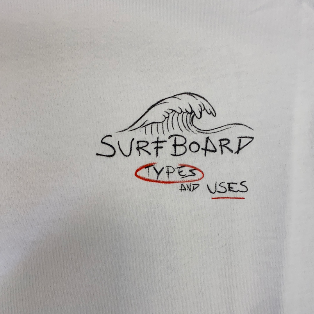 White Surf Board Tee  - Doodlebug's Children's Boutique