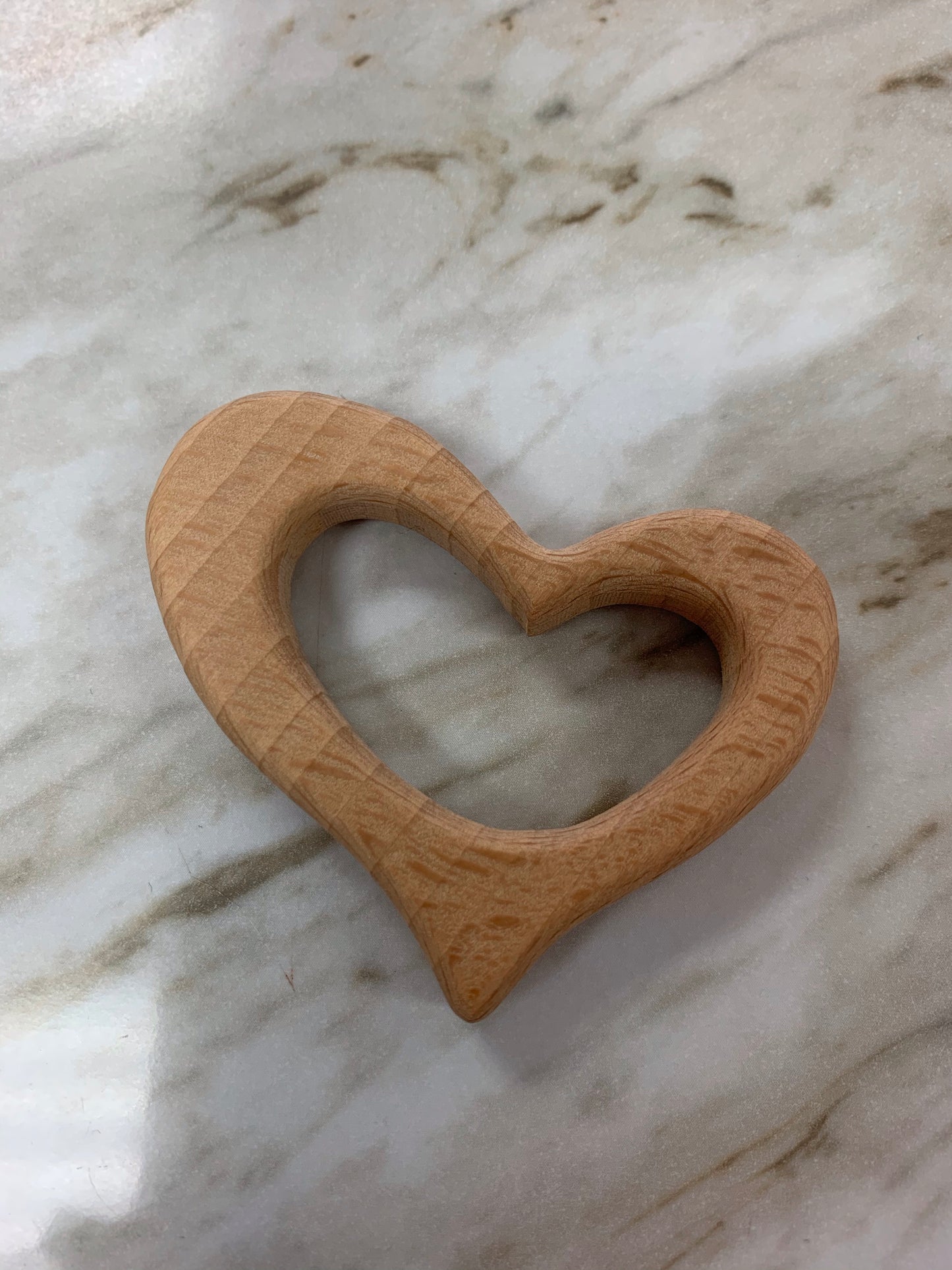 Wooden Teether Heart - Doodlebug's Children's Boutique