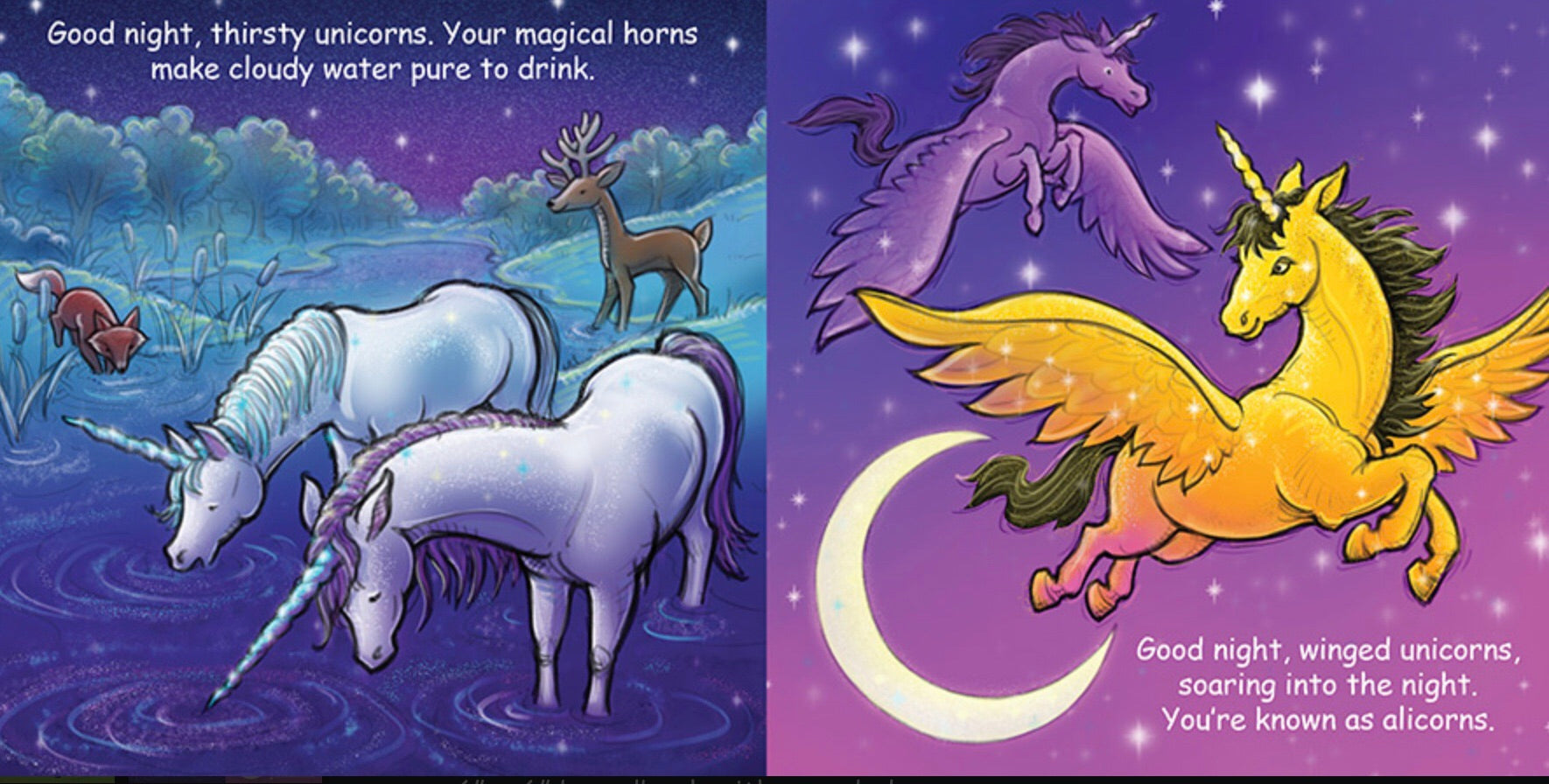 Good Night Unicorns Book  - Doodlebug's Children's Boutique