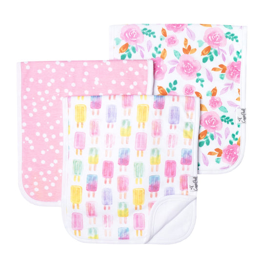 Summer 3 Pack Burp Cloths  - Doodlebug's Children's Boutique