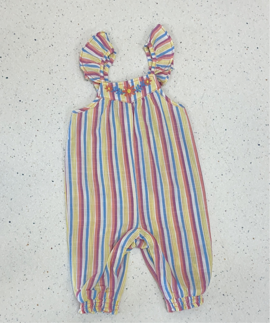Dream Stripes Chambray Romper  - Doodlebug's Children's Boutique