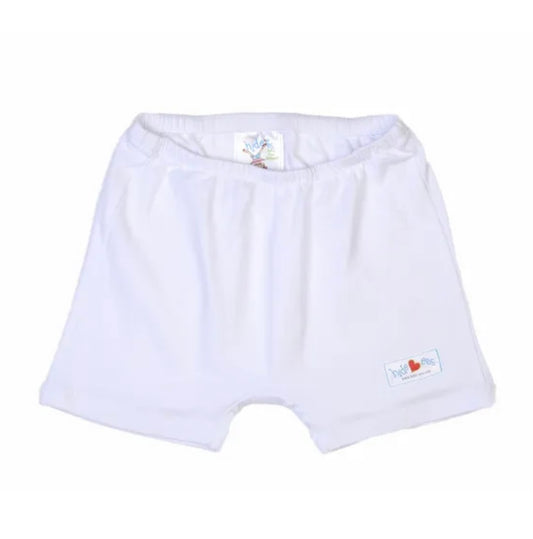 Don't Ruffle Me Shortie in Bright White  - Doodlebug's Children's Boutique