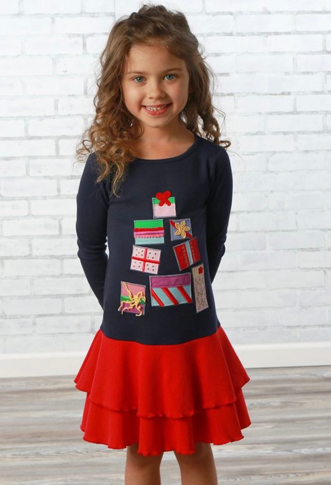 Gift Wrapping Party Dress  - Doodlebug's Children's Boutique