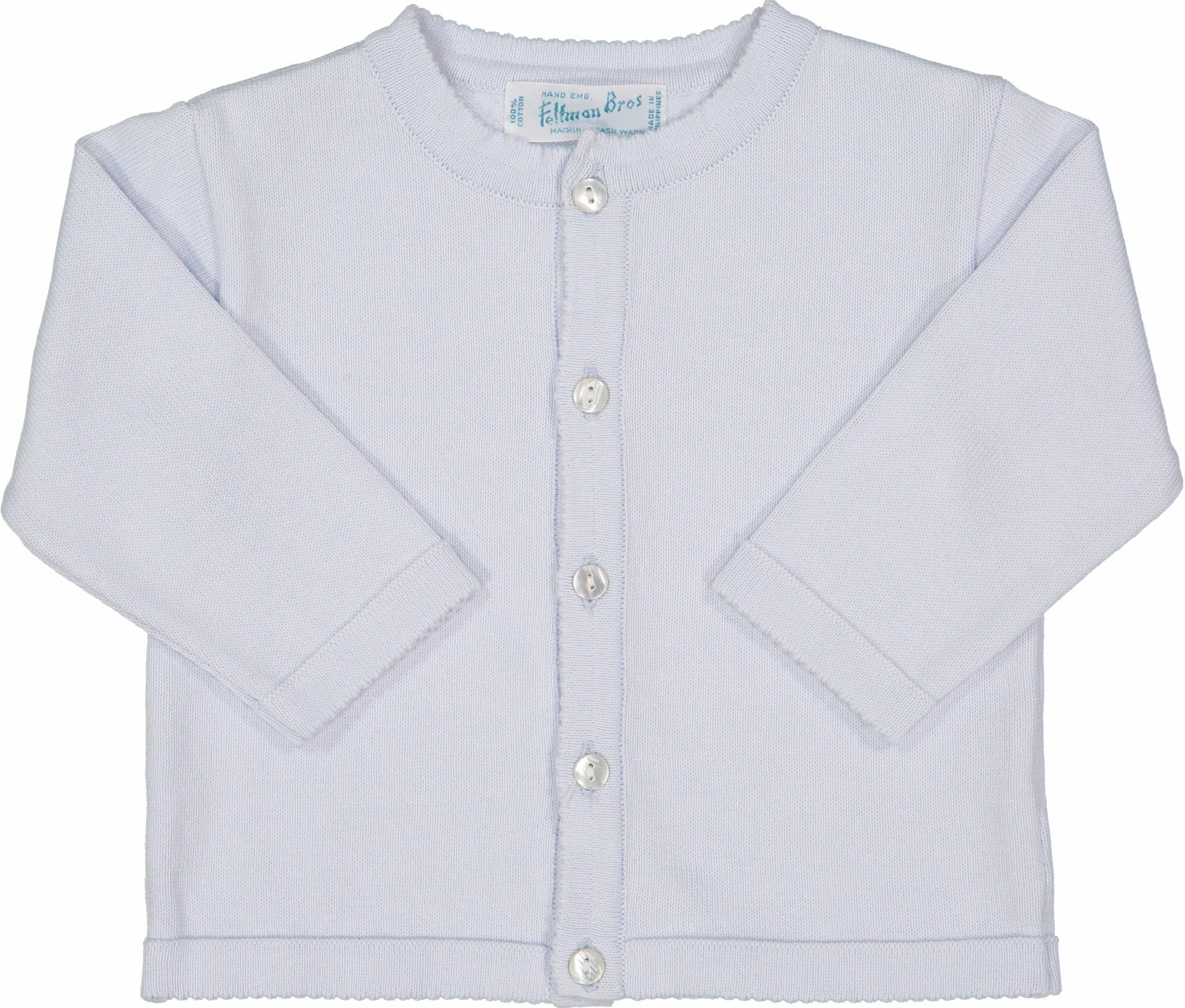 Classic Knit Cardigan in Blue  - Doodlebug's Children's Boutique