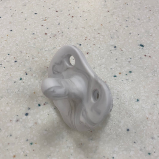 Flat Sili Soother in Marble  - Doodlebug's Children's Boutique