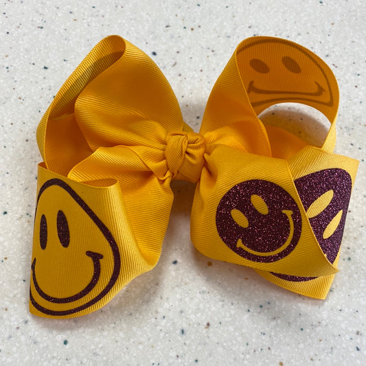 Lake Hamilton Smiley Bow  - Doodlebug's Children's Boutique