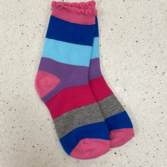 Blue Stripe Socks  - Doodlebug's Children's Boutique