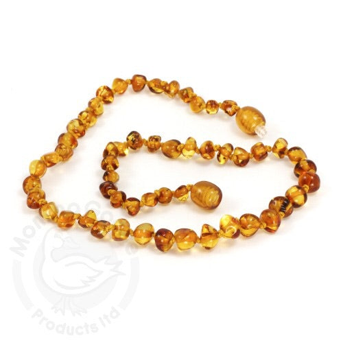 Baltic Amber Teething Necklace in Baroque Honey 1004 Baroque Honey / Small - Doodlebug's Children's Boutique