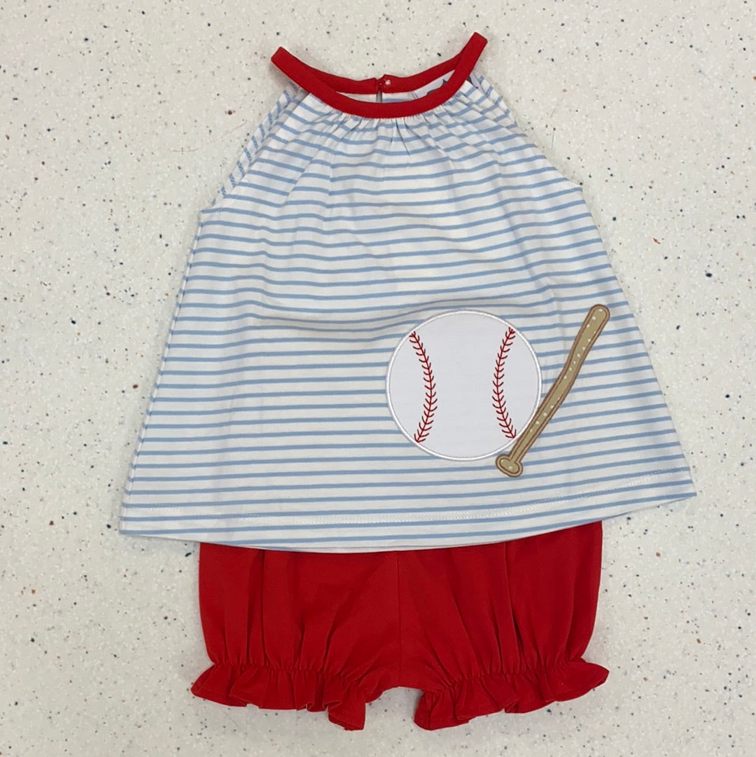Striped Baseball Set  - Doodlebug's Children's Boutique