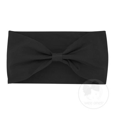Black Nylon Add-A-Bow Baby Band  - Doodlebug's Children's Boutique
