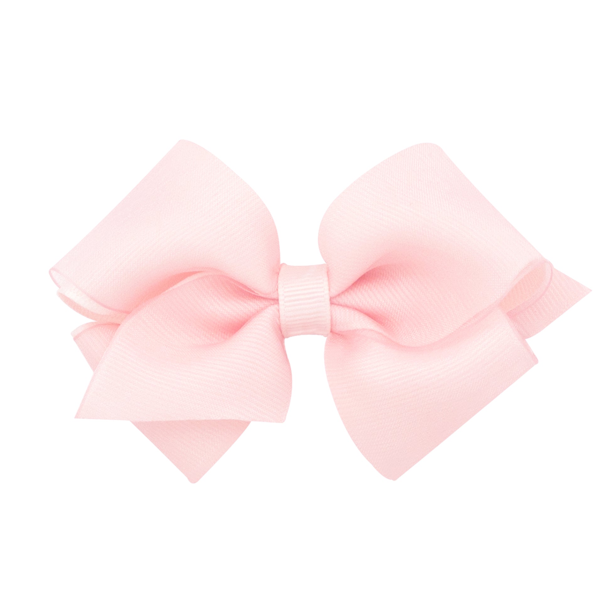 Light Pink Extra Small Organza Overlay Bow Light Pink - Doodlebug's Children's Boutique
